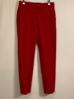 Clips Milano Red Wool Blend Trousers NWT Size 42 (US 8)